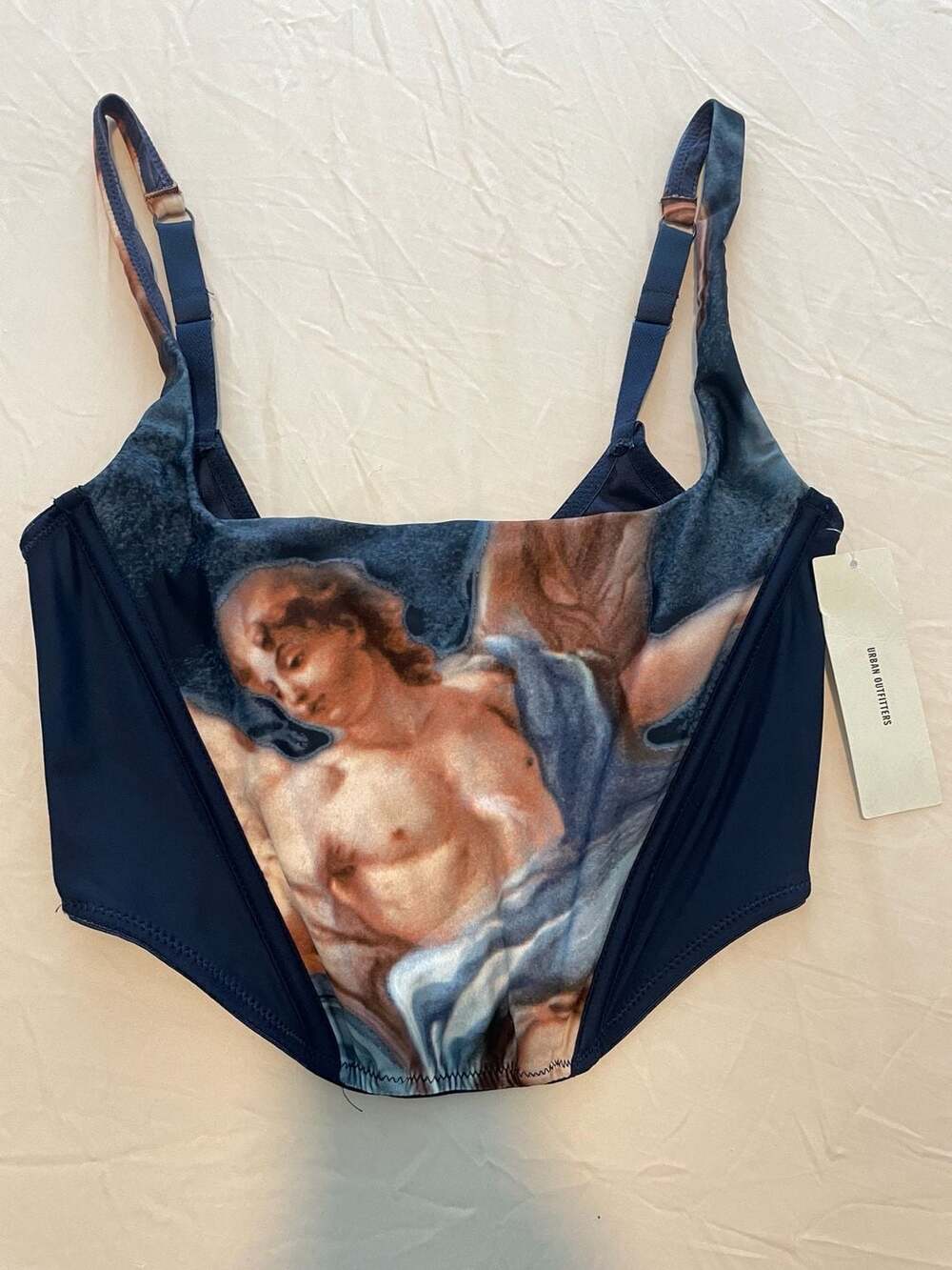 Urban Outfitters Renaissance Angel Print Corset Top